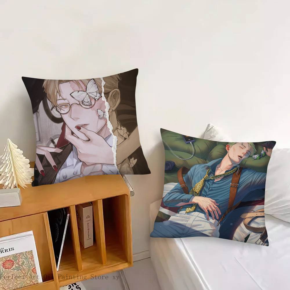 Nanami Kento Jujutsu Kaisen Anime Pillow Case Square Pillow Bedroom Sofa Leisure Comfort Cushion Car Living Room Home Decoration