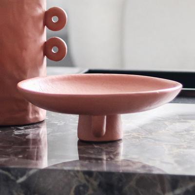 Wabi Stil Wohnzimmer Hohes Tablett Obstschale Ornamente B&B Musterzimmer Hotel Dekoration Aufbewahrung Snacks Trockenfrüchte Präsentation