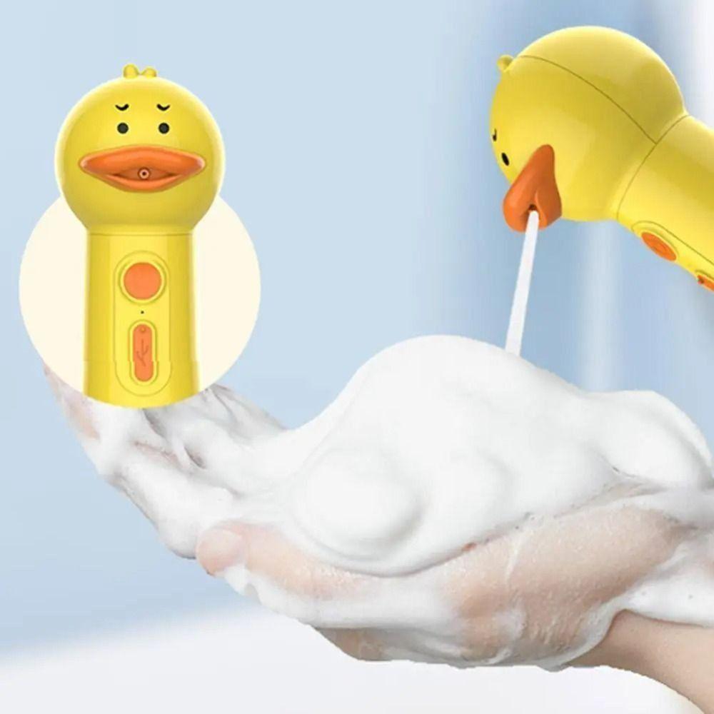 USB Yellow Duck Pet Bubble Machine Automatic Electric Pet Cleaning Foam Machine Handhold Bubble Pet Cleaning Machine Dog