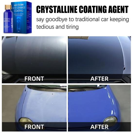 30/50ml Płynna powłoka ceramiczna do samochodu Błyszcząca Usuwanie rys Pielęgnacja lakieru Auto Super hydrofobowy Powłoka szklana Polerka do pojazdu