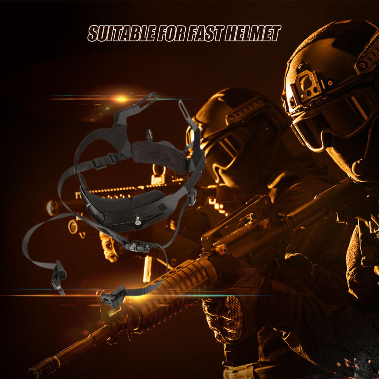 

Outdoor Adjustable Helmet Liner Head Locking System Headset Accessory (Black)