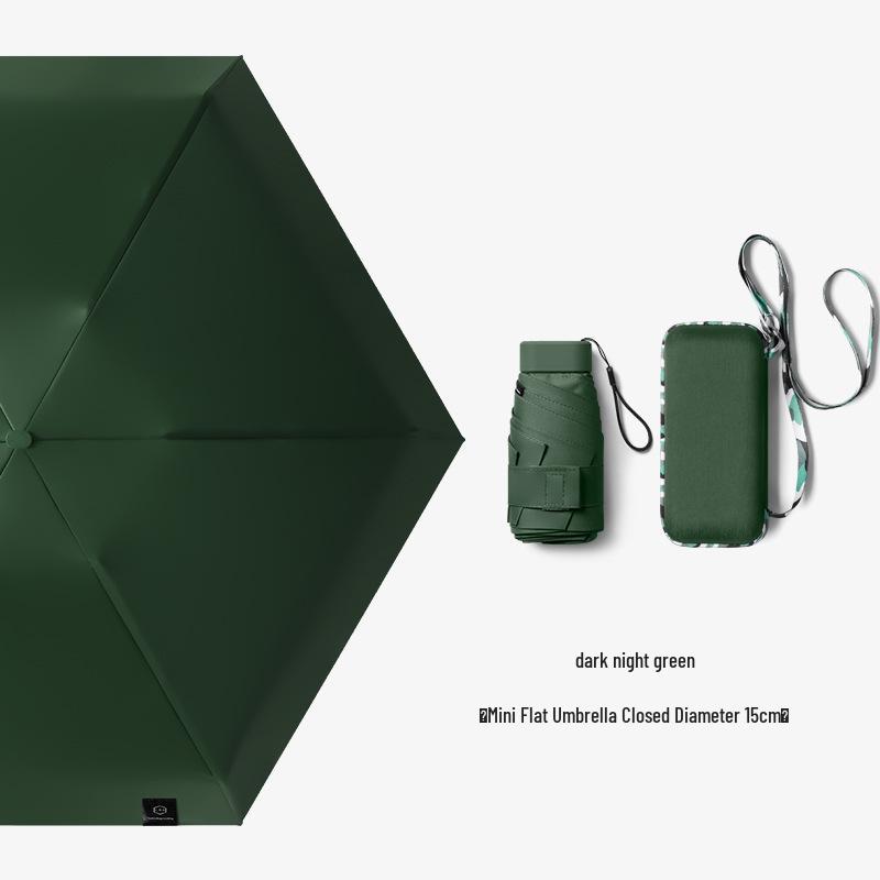 Women's Compact UV-Defender: Portable Mini Umbrella for Sun and Rain