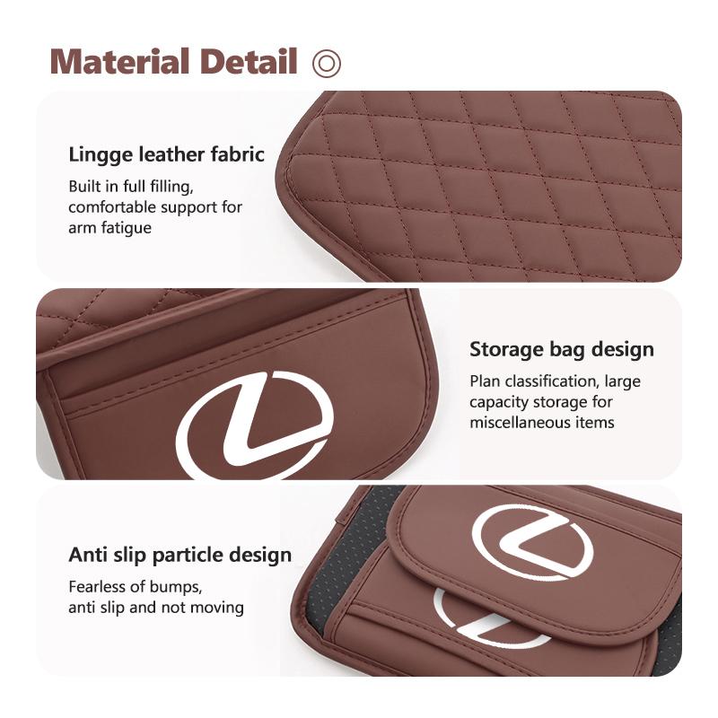 Car Armrest Box Pad Auto Protective Armrest Mat Storage Bag Interior Accessory For Lexus RX350 IS250 CT200h ES250 ES300h NX300hKP2