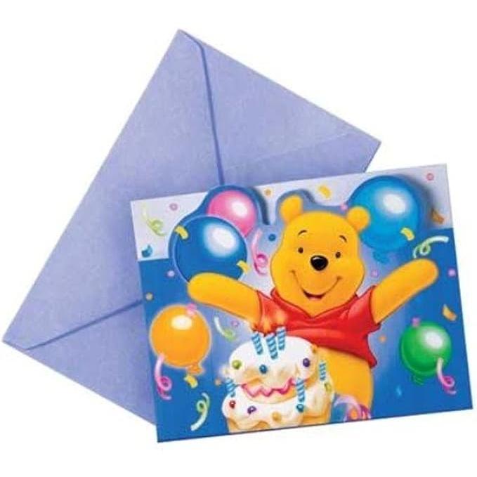 Winnie the Pooh Licious Greetings Card (Pack of 8)