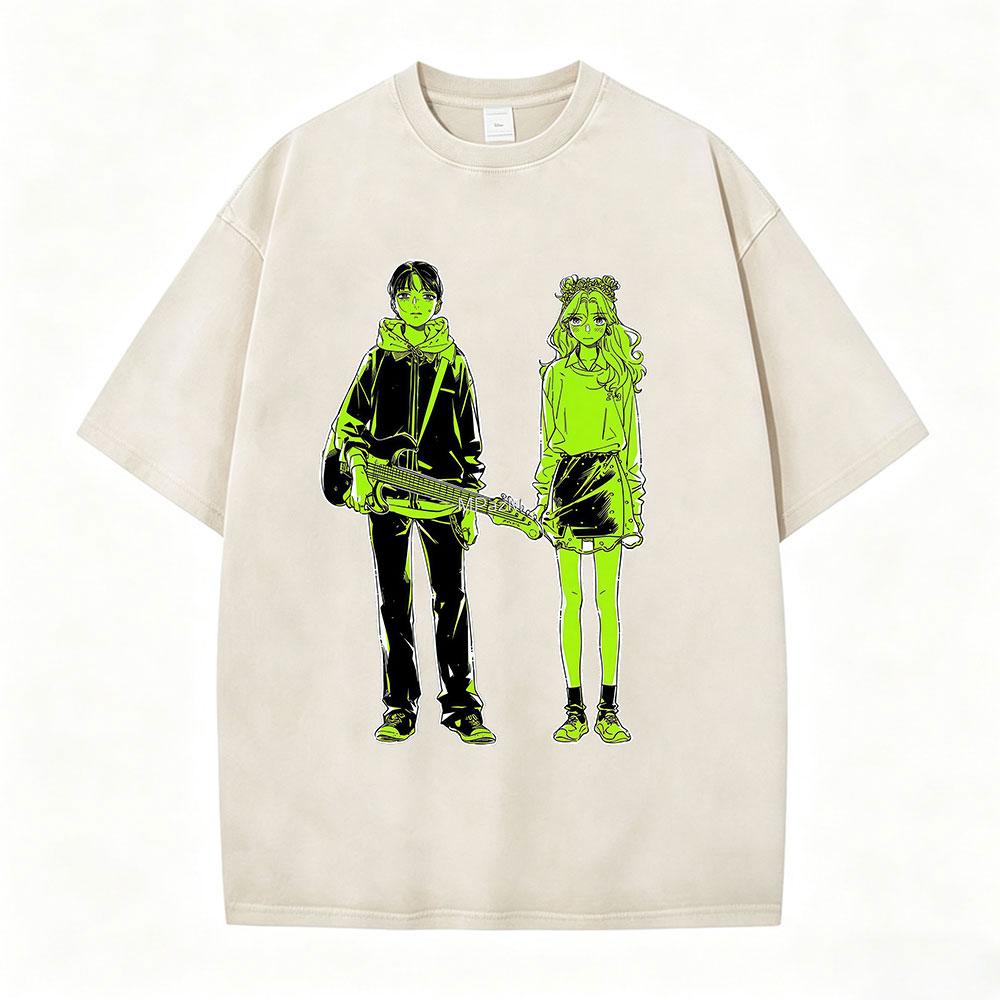 Vintage Washed The Guy She Was Interested in Wasnt A Guy At All T Shirt Men Women Clothing Harajuku Oversized Casual Tshirt