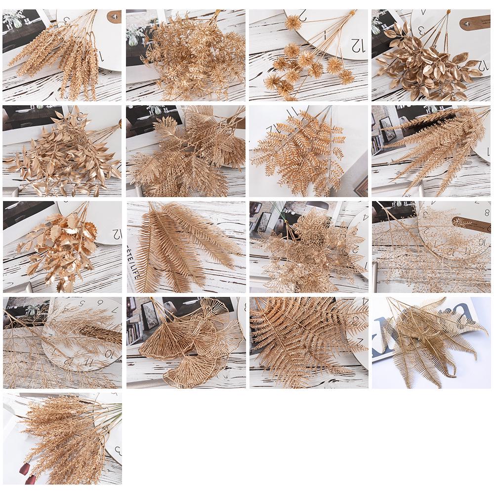New Year & Christmas Gold & Silver Flower Spray Decoration Accessories