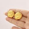 Qiong Yao Niche Irregular Hammered 18K Gold-Plated Pleated Earrings - Fashionable Stainless Steel Design