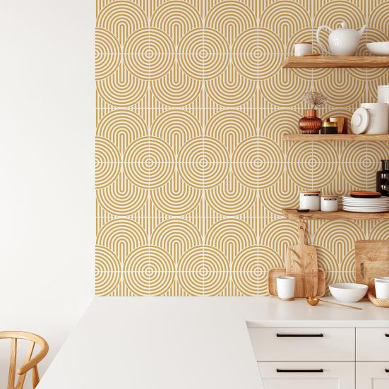 10/20/30/40/50Pcs Boho Wall Tile Sticker Waterproof Geometric Self-adhesive Decorative Decal Home Kitchen Bathroom Vinyl