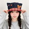 Sweet and cute bear peaked cap children autumn and winter outdoor travel versatile face small star anise beret