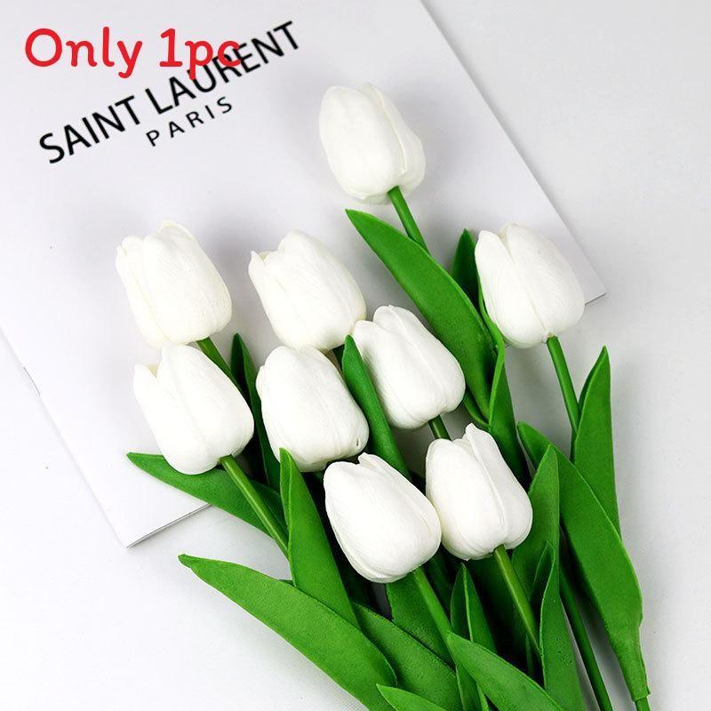 Tulip Pu Artificial Flowers For Wedding Decor Home Styling Props Photo