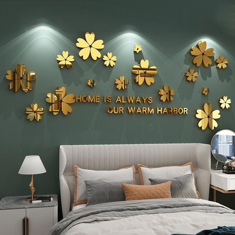 Self-Adhesive 3D Acrylic Wall Stickers for Living Room and Bedroom Decor