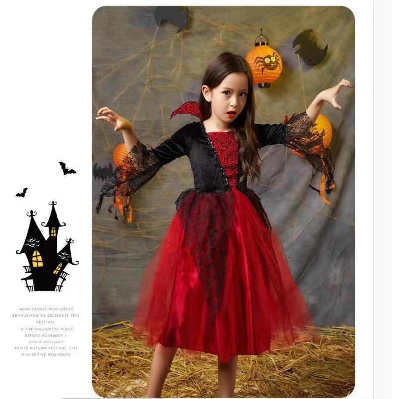 Kids  Halloween Witch and Vampire Costume 130cm
