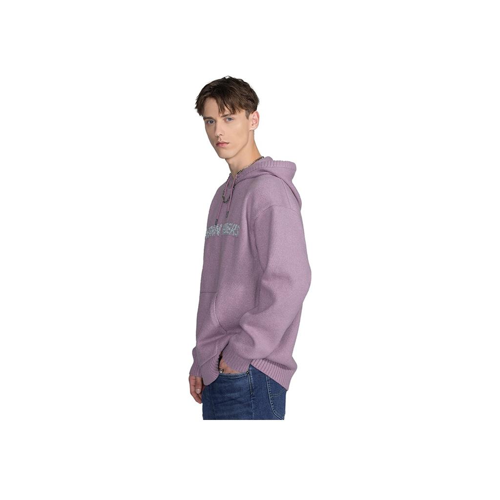 Lee FW22 Letter Print Pullover Hoodie Men sweaters Light-Purple LMT003749100207A01726