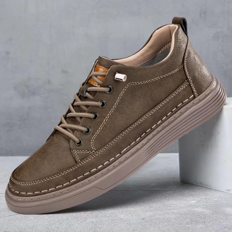 Fashion Handmade Genuine Leather Mens Shoes Design Sneakers Man Comfortable Men Casual Shoes Outdoor Hot Sale Moccasins Driving Shoes
