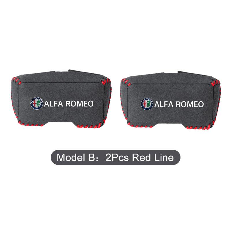 2026 Hot Alfa Romeo Car Seat Belt Buckle Suede Wear Resistant Protector Cover For Alfa Romeo 4C 159 166 Spider Giulia Giulietta