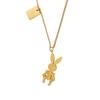 Punk Style Fashion Trendy Cool Jewelry Personalized Mechanical Rabbit Square Pendant Splicing Chain Necklace Female