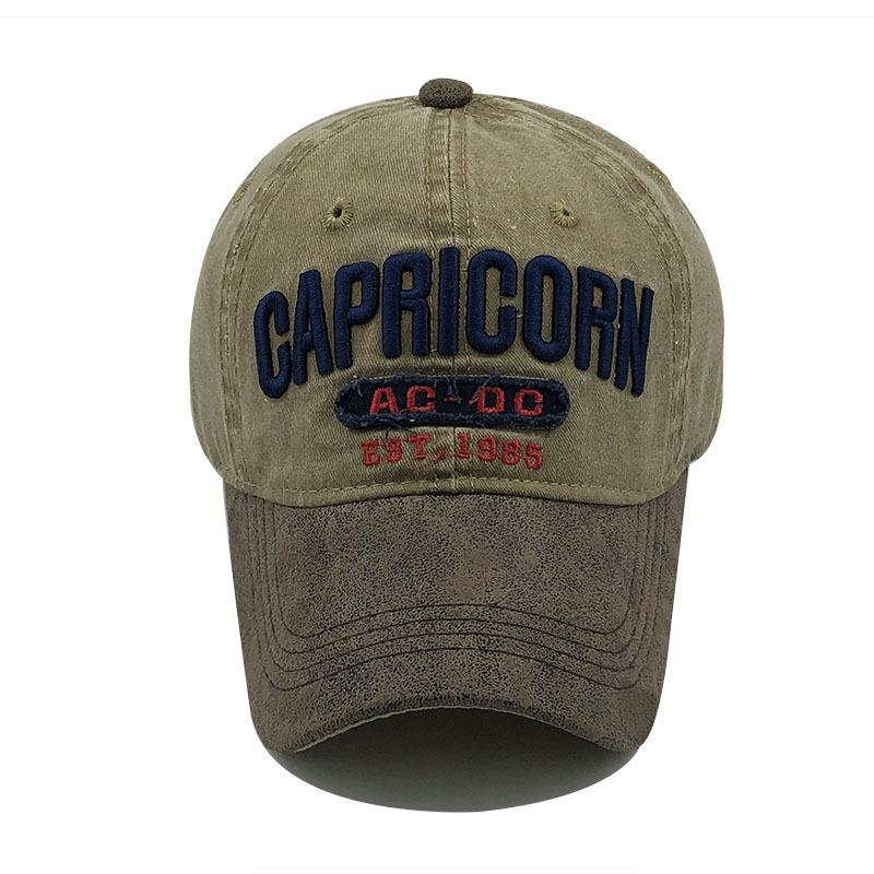 Splicing Baseball Cap Men's and Women's Spring and Autumn Casual Visor Letter Embroidery Bent Baseball Cap