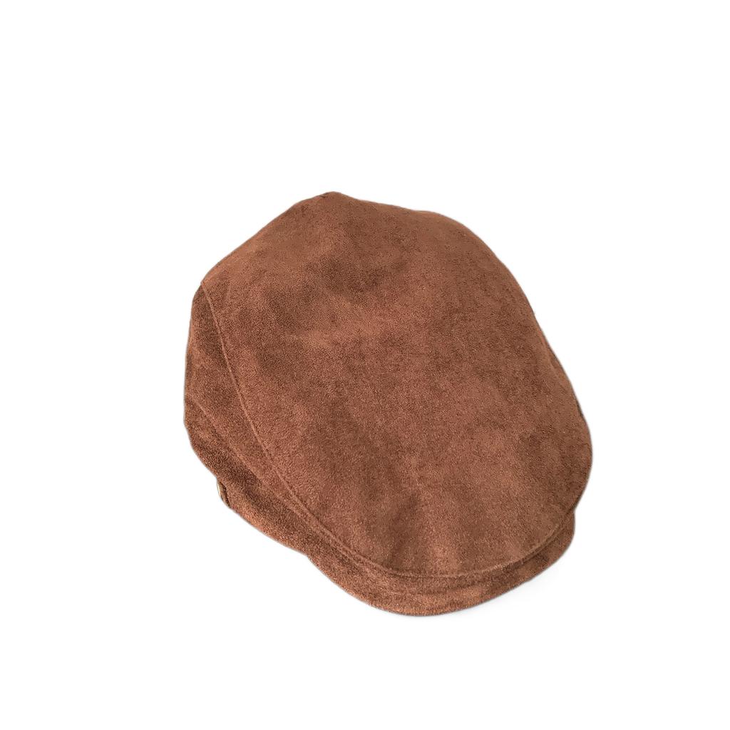 Autumn and winter vintage British Fengbao boy hat, versatile for women, face-enhancing little wool artist's hat, men's solid color octagonal hat