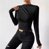 Women's Spring&Summer Slim and Skinny Drawstring Long Sleeve Jumpsuit