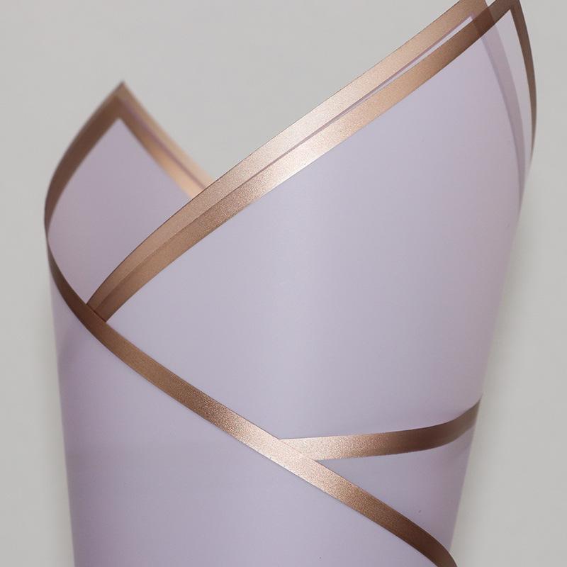 Bordo Dorato, Pellicola Gelatinosa, Carta da Regalo Floreale, Materiale, Impermeabile, Di Lusso, Carta da Regalo Floreale, Negozio di Fiori per Bouquet