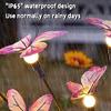 Solar Butterfly LED Fairy Lights Outdoor Waterproof Firefly String Lights For Garden Lawn Yard Decor Wedding Party Warm White