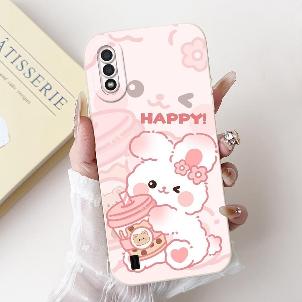 For Samsung Galaxy A01 Case Fashion Flower Painted Cover Soft TPU Matte Phone Case for Samsung A01 GalaxyA01 SM-A015F TPU