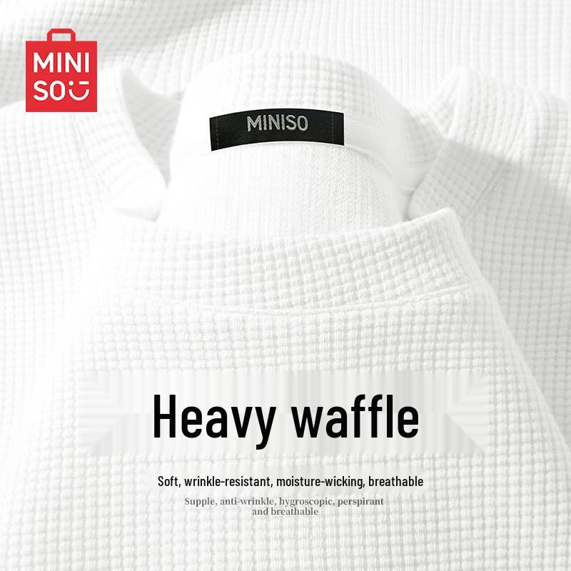 

MINISO Чоловіча футболка з вафельною текстурою з коротким рукавом L