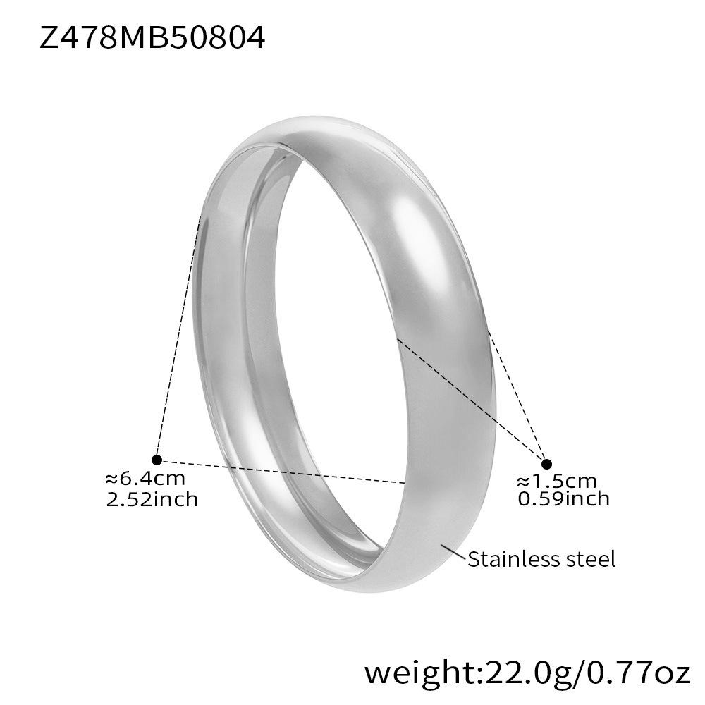 18K Gold-Plated Luminous Ring Bracelet - European & American Style Stainless Steel Accessory