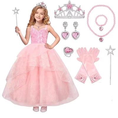 Halloween Magic Wicked Witch Glinda Cosplay Dress - Princess Style for Girls