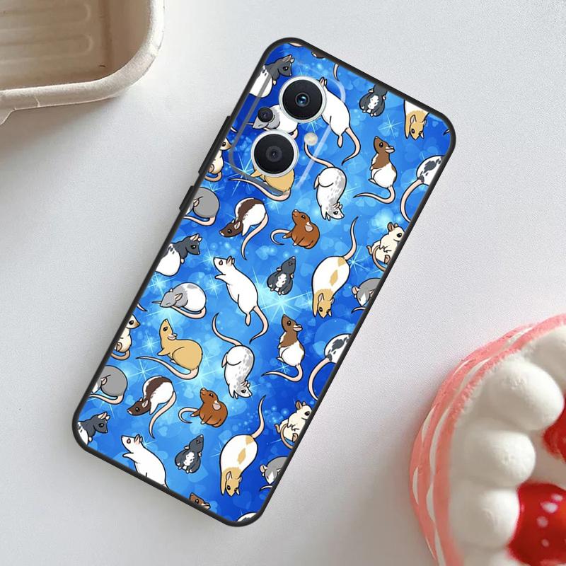 Mouse Rat Case For OPPO Reno 10 Pro 11F 4Z 5Z 8T 4 5 6 7 8 Lite OPPO Find X2 X3 Neo X5 X6 Pro Cover
