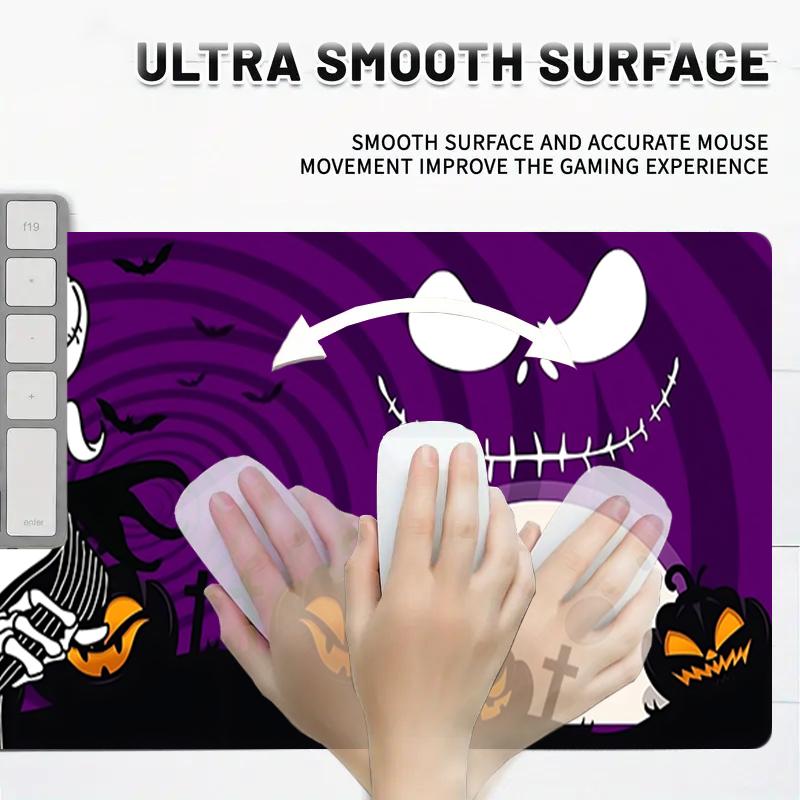 1Pc Nightmare Before Christmas Gaming Mouse Pad Keyboard Desk Mat Non-slip Rubber Lock Edge Waterproof Computer Mousepad for Office Home Decor S1397