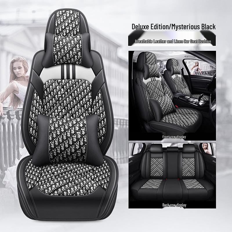 Five-Seat Full Wrap Universal Car Seat Cushion Cover for All Seasons