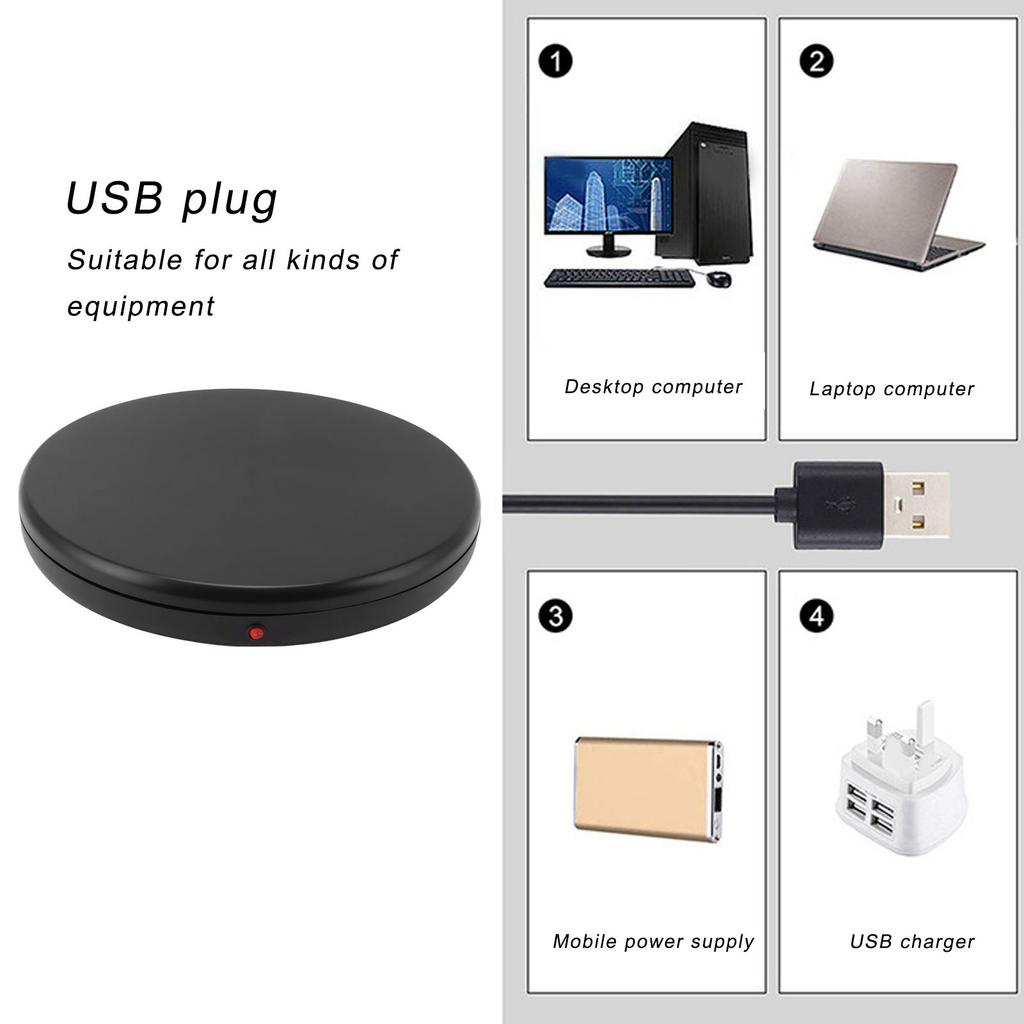 45cm Remote Control Black Display Turntable 360° Electric Display Turntable Stand for Photograph 100‑240V EU Plug