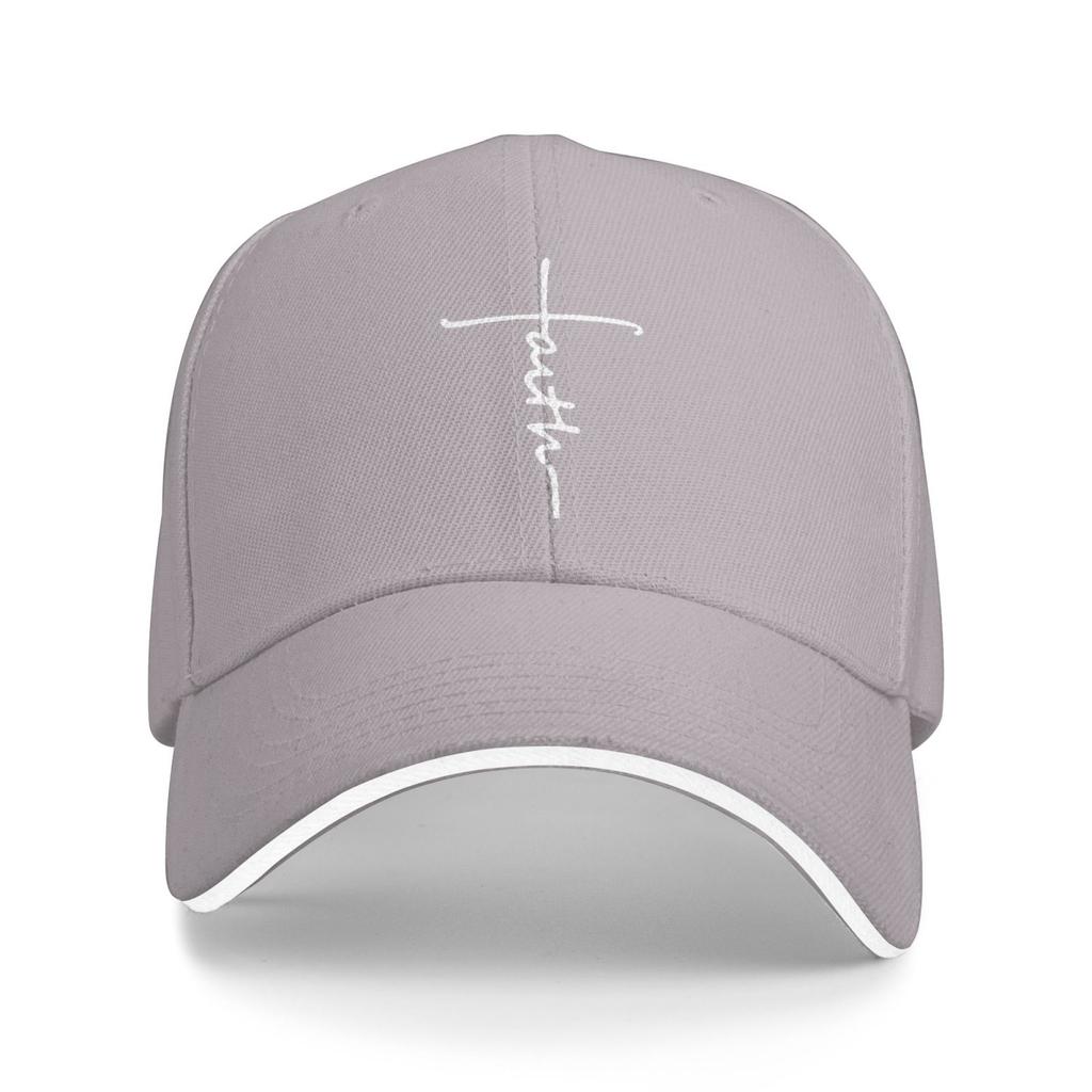 Faith Cross Script Christian Jesus Baseball Cap Women Dad Summer Sun Golf Cowboy Trucker Hat