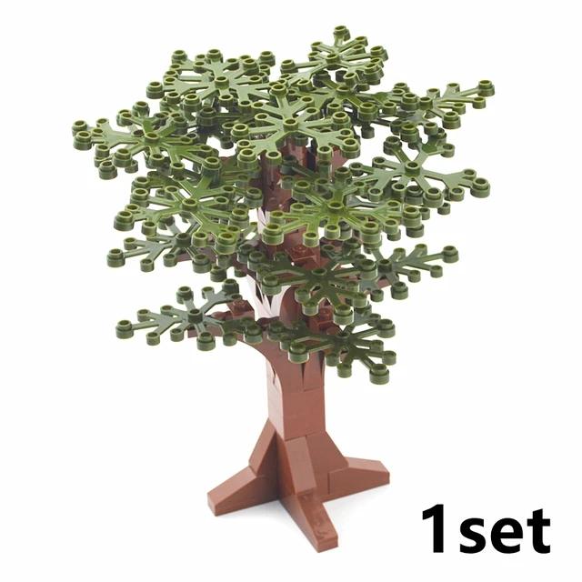 DIY Plant Tree City Bricks Assemble MOC Pine Christmas Tree Model Building Blocks Educational Creative Toys For Children Gifts