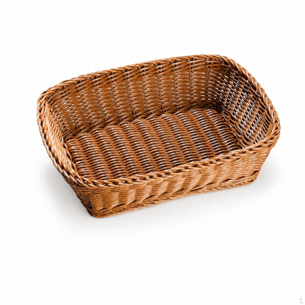 Rectangular Fruit Serving Basket | Rattan Basket, for Snack Display