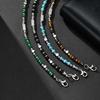 Trendy Unique Natural Stone Beaded Bracelet, Stainless Steel Chain Wristband Bracelet, Classic Tiger Eye Stone Jewelry for Men