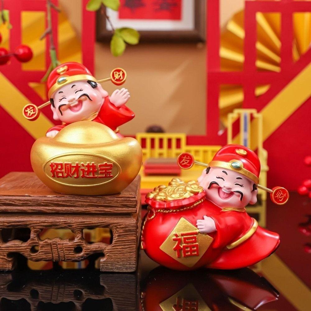 Resin 2026 Horse Year Mascot Statue Chinese God Figures Ornament  Spring Festival