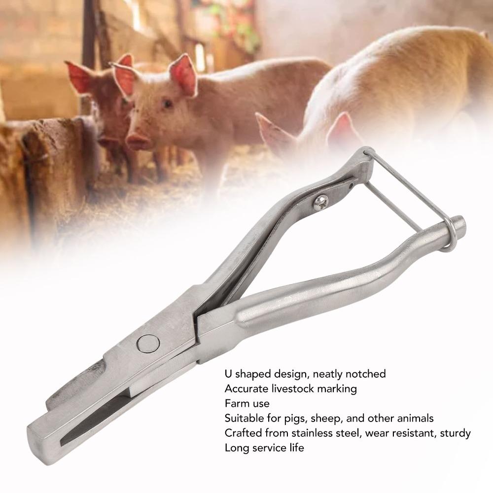 Stainless Steel Construction Livestock Identification Pliers Breeding Site