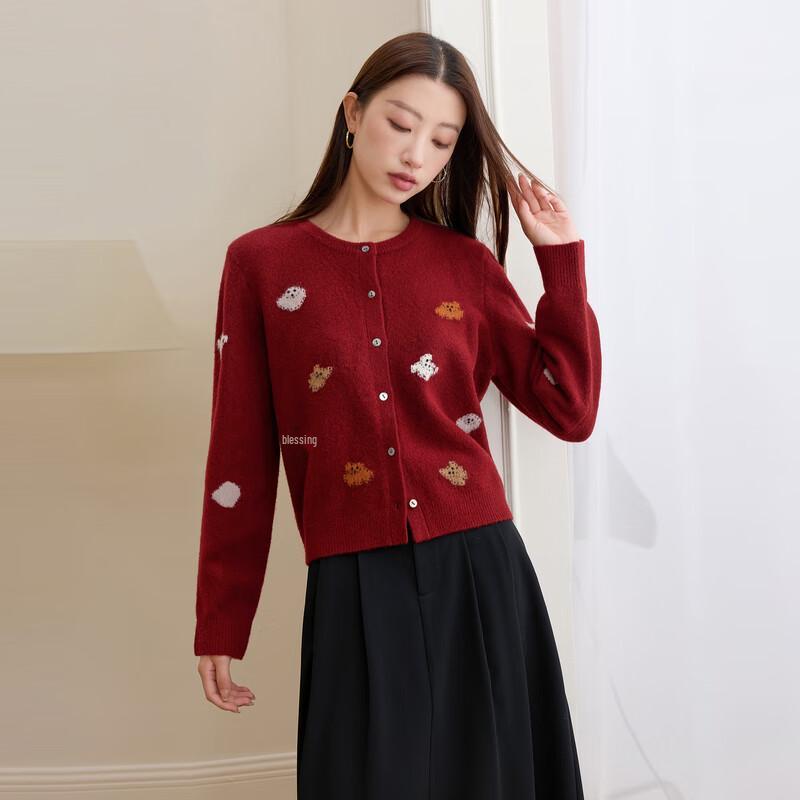 

Женский вязаный кардиган Sancai большого размера с вышивкой 3XL