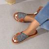 Foreign Trade Large Size Cool Slippers Women 2025 Spring and Summer New 2025 Flat Bottom Outer Slippers Women 2025