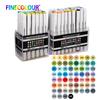 Finecolour EF101 160 Colors Alcohol Based Ink Calligraphy Marker Double-Headed Brush Art Markers for Drawing