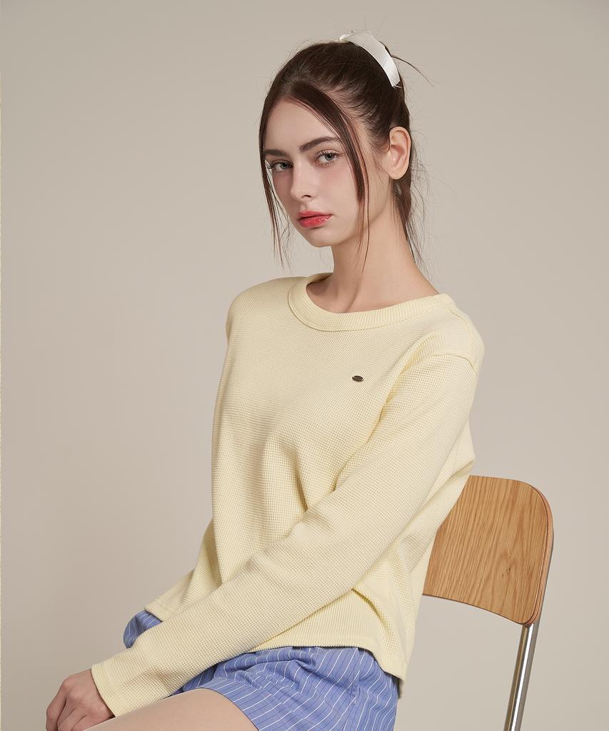 Iteoneolmomeonteu Waffle T-Shirt _ Yellow