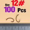 MNFT 100PCS High-Carbon Steel Dry Fly Hooks Fishing Hook Nymph Scud Midge Caddis Shrimp Fly Tying Hooks