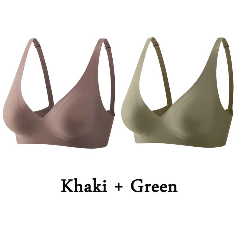 Biustonosz damski 2PCS Plus Size Sexy biustonosze bezszwowe biustonosze bez fiszbin miękka bielizna damska intymna bielizna damska duży biustonosz L-5XL