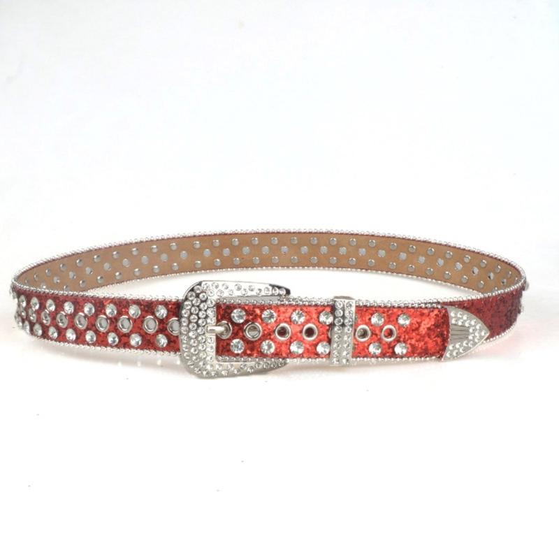 Bling Bling Cowboy Cowgirl Waist Belt Jeans Skirt Full Rhinestone Belt for Teens