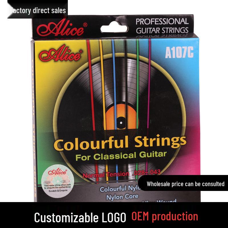 

Alice A107C Colored Nylon Classical Guitar Strings - Full Set of 6 Strings