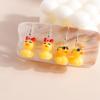 Süße Cartoon-Enten-Hängeohrringe für Damen Mädchen Tier-Hängeohrringe Kinderparty Urlaubs-Schmuck Geschenke