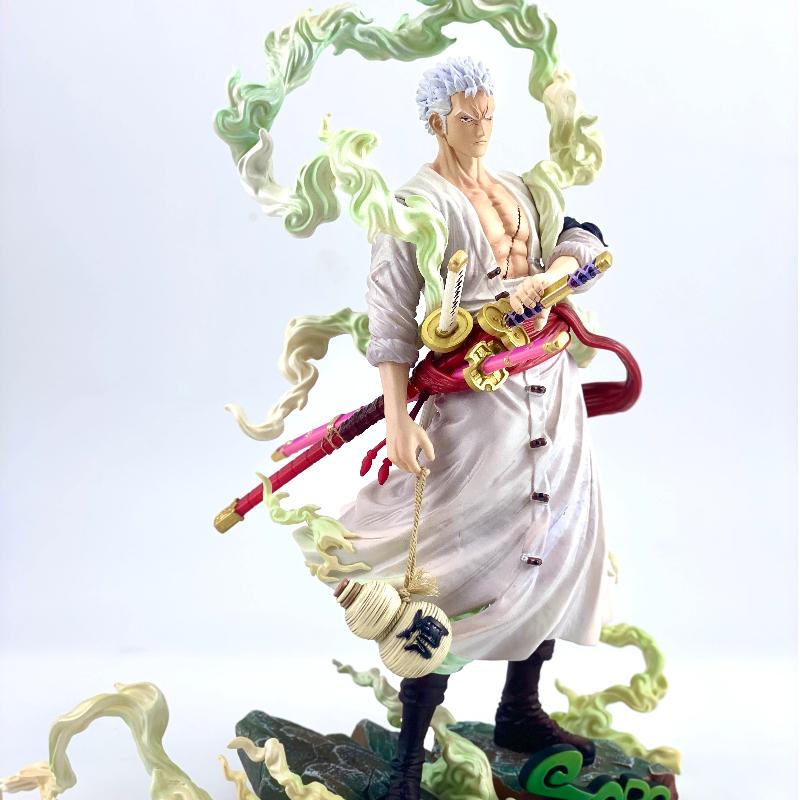 One Piece Roronoa Zoro Double Heads Action Figure Static Statue Model Anime Peripheral PVC Model Toy Collectible Durable Gift For Anime