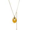 Dark Pattern Water Drop Tassel Pendant Necklace - Women's 2026 Light Luxury Fashion, Long Holiday Style